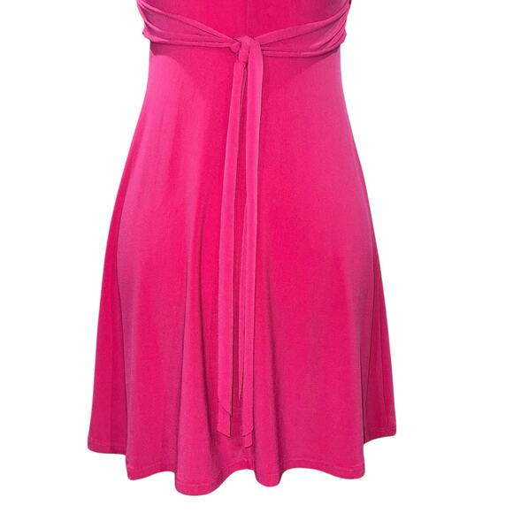 VTG 90s y2k Women's Pink Taboo Tie Back Babydoll Dress W/ Rhinestone Detailing - Picture 7 of 10